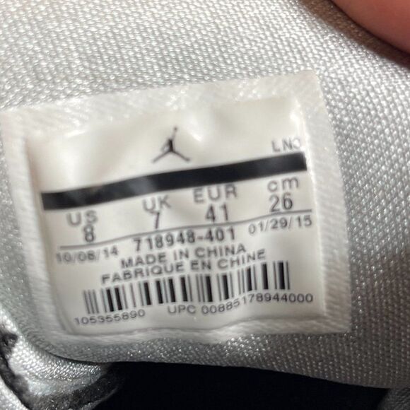 Nike Jordan Mens Midnight Navy Sneaker Shoes Sz 8 - Picture 5 of 5